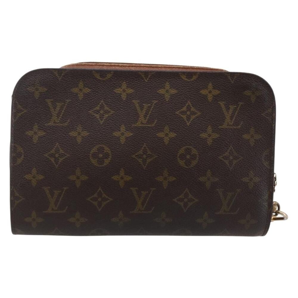 Louis Vuitton Monogram Orsay Clutch Bag Brown